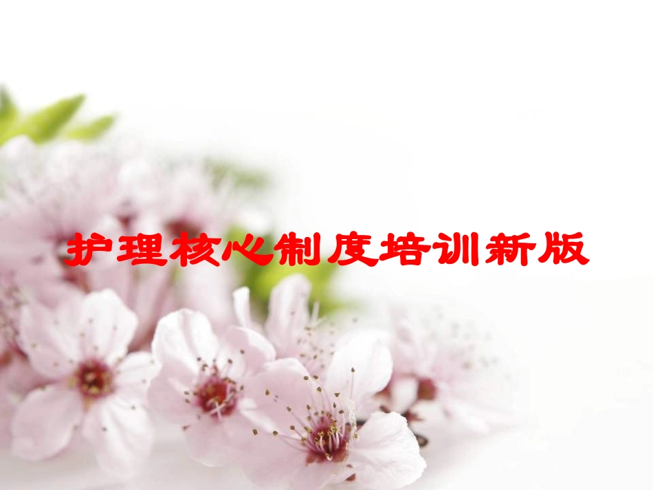 护理核心制度培训新版培训课件.pptx_第1页