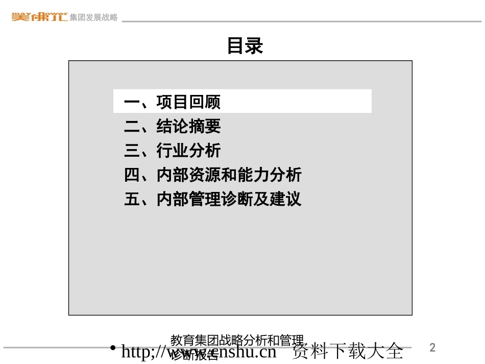 教育集团战略分析和管理诊断报告培训课件.pptx_第2页