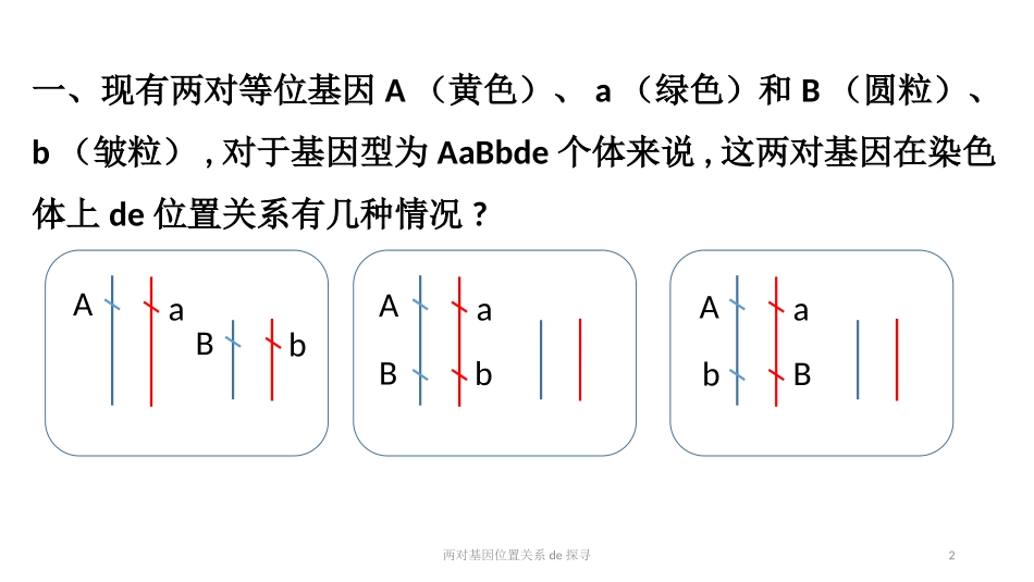 两对基因位置关系的探寻培训课件.pptx_第2页