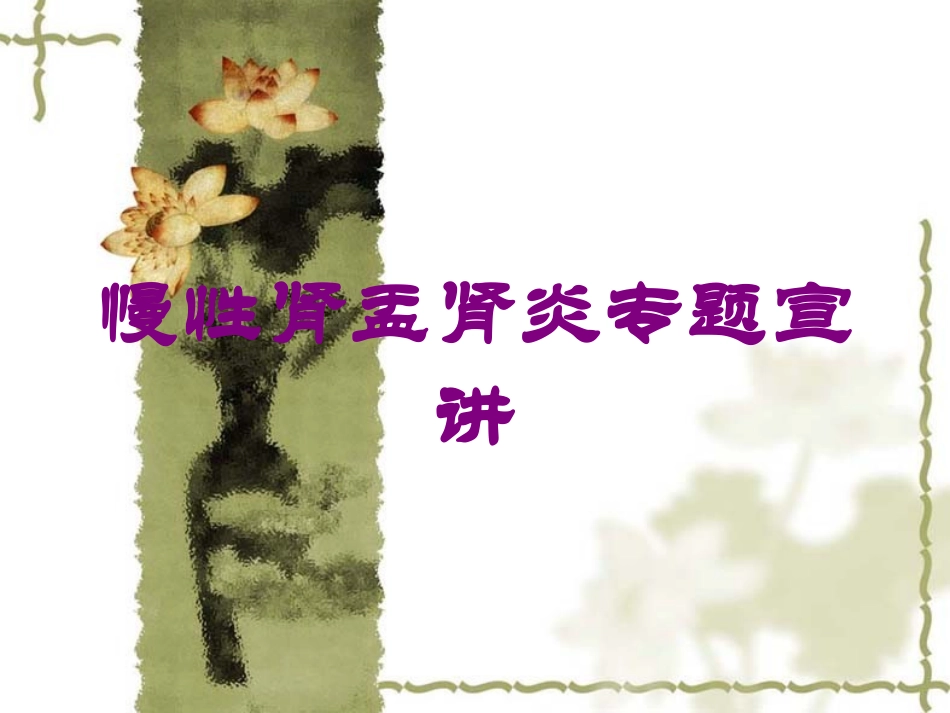 慢性肾盂肾炎专题宣讲培训课件.pptx_第1页