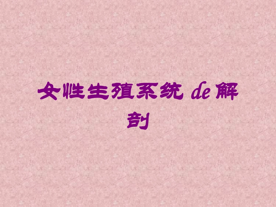 女性生殖系统的解剖培训课件.pptx_第1页