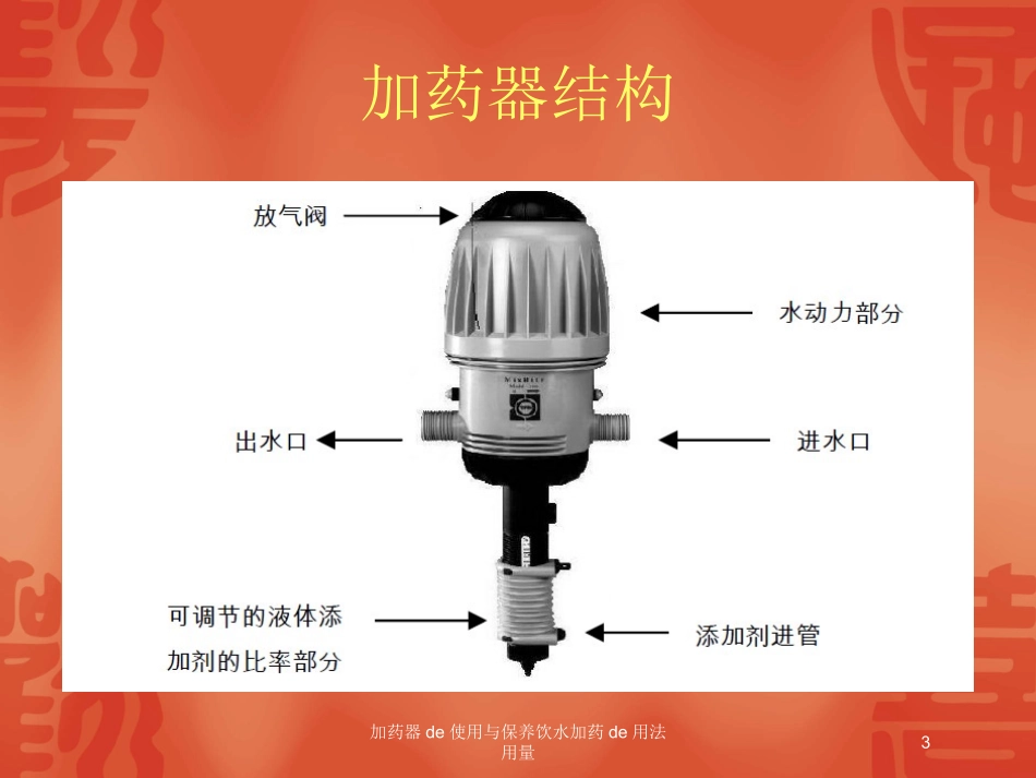 加药器的使用与保养饮水加药的用法用量培训课件.pptx_第3页
