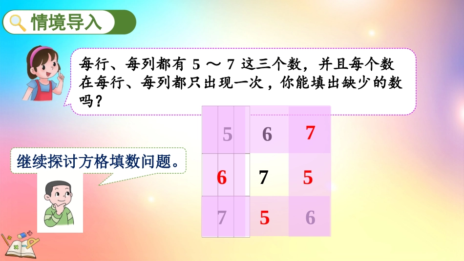 人教版数学二年级下册-9.2 方格填数问题-教学课件.pptx_第2页