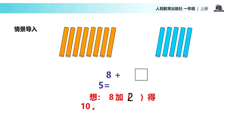 人教版一年级数学上册《8、7、6加几》20以内的进位加法课件-2篇23.pptx_第3页