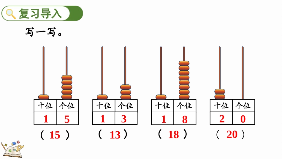 人教版一年级数学上册《10加几、十几加几及相应的减法》11-20各数的认识教学课件-2篇26.pptx_第2页