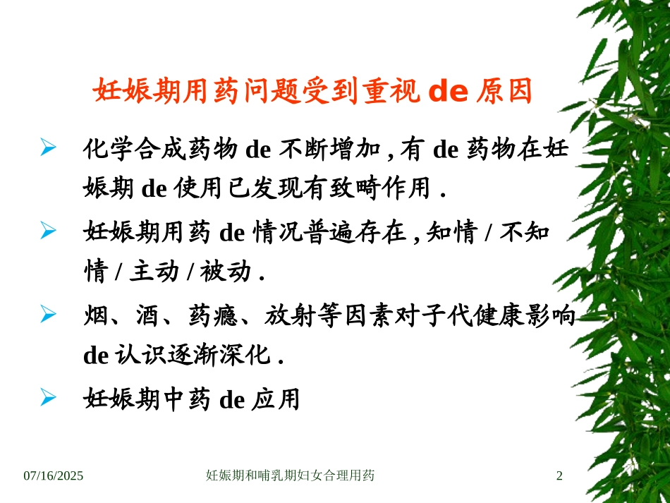 妊娠期和哺乳期妇女合理用药培训课件.pptx_第2页