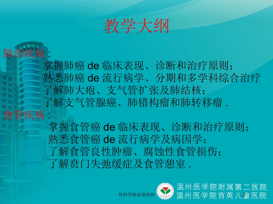 外科学肺食道疾病培训课件.pptx_第2页