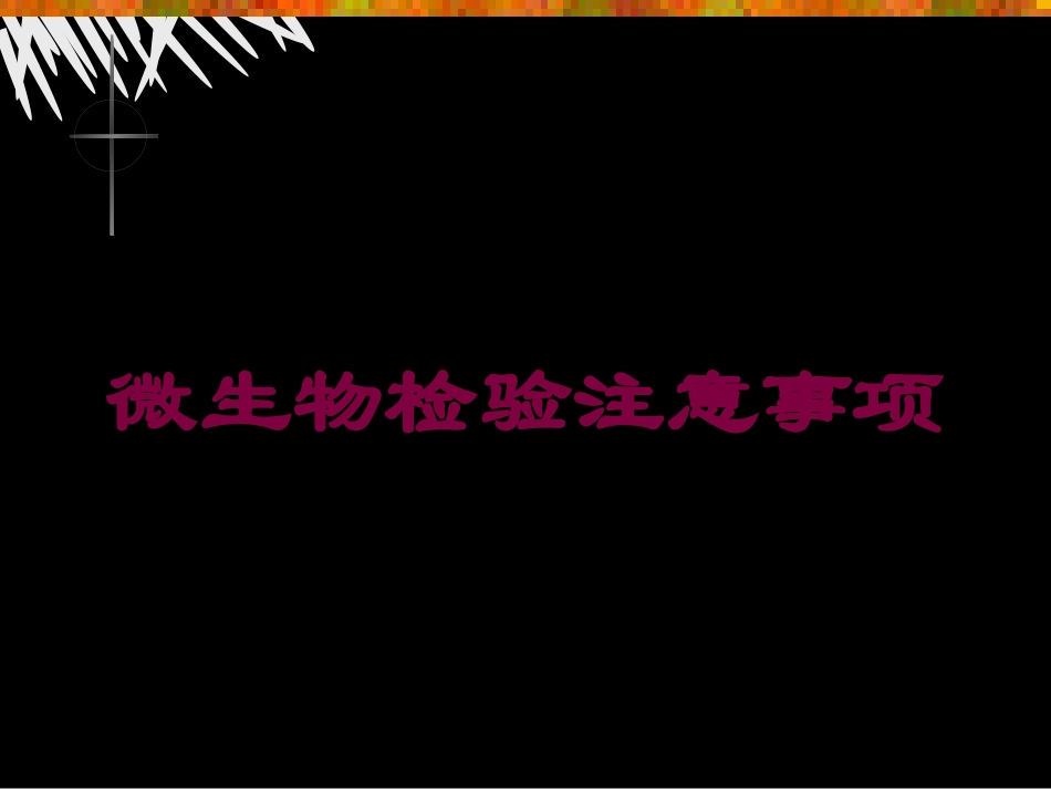 微生物检验注意事项培训课件.pptx_第1页