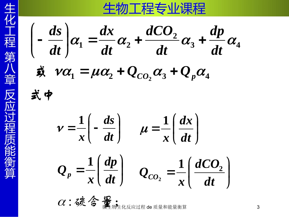 微生物生化反应过程的质量和能量衡算培训课件.pptx_第3页