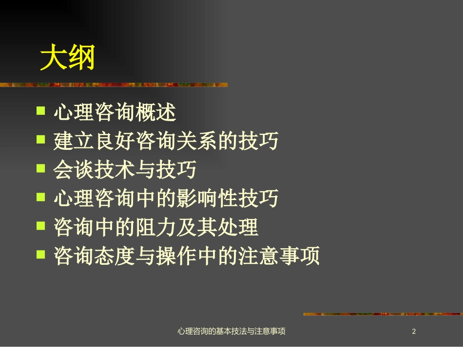 心理咨询的基本技法与注意事项培训课件.pptx_第2页