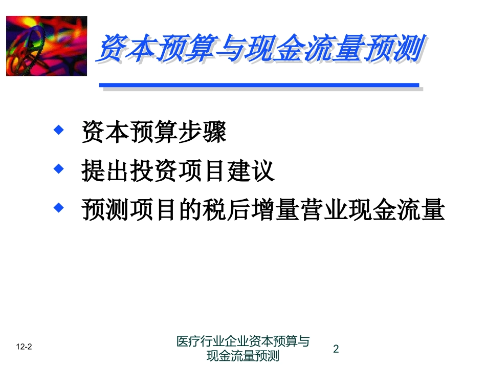 医疗行业企业资本预算与现金流量预测培训课件.pptx_第2页