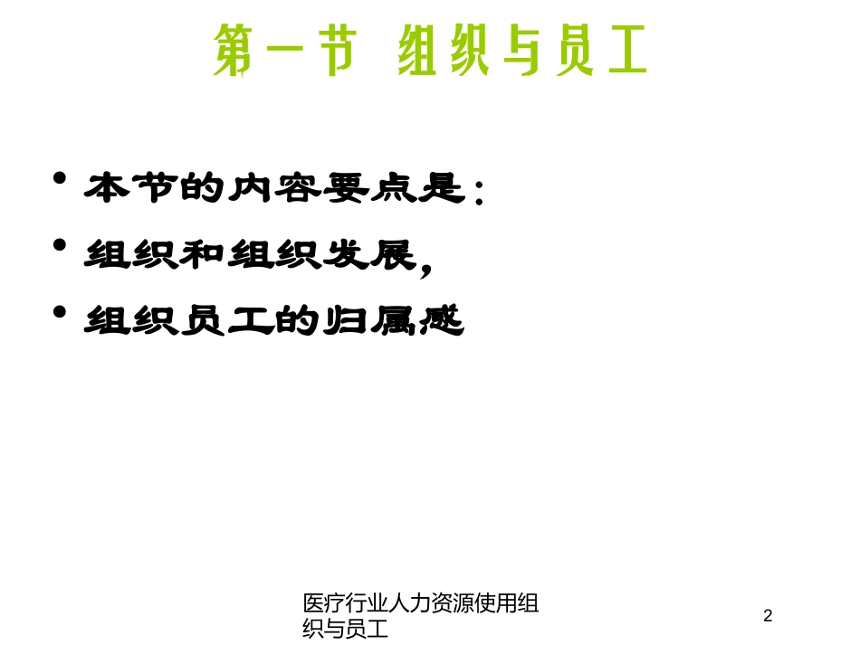 医疗行业人力资源使用组织与员工培训课件.pptx_第2页