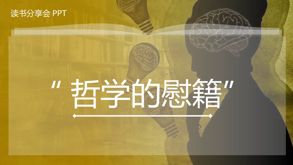 哲学的慰籍读书分享笔记.pptx_第1页