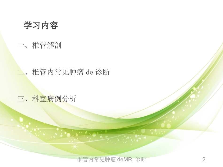 椎管内常见肿瘤的MRI诊断培训课件.pptx_第2页