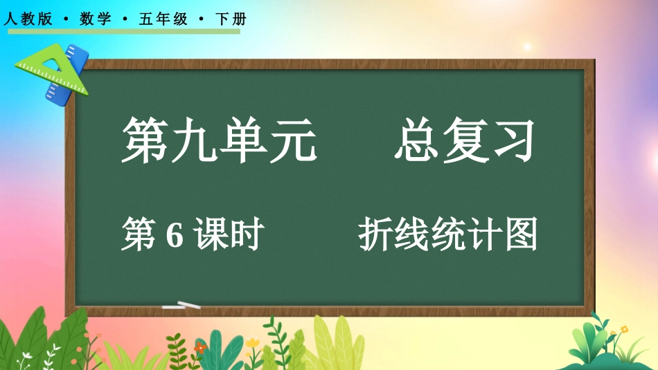 人教版数学五年级下册-96折线统计图-教学课件.pptx_第1页