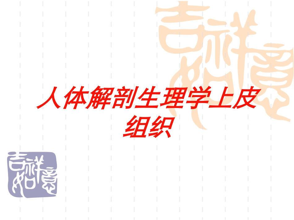 人体解剖生理学上皮组织培训课件.pptx_第1页