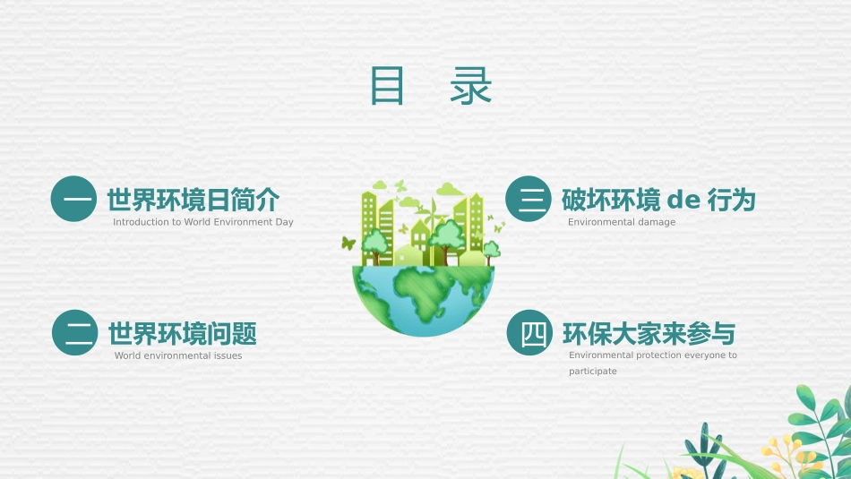 世界环境日节能减排保护环境绿色低碳环保主题209.pptx_第3页