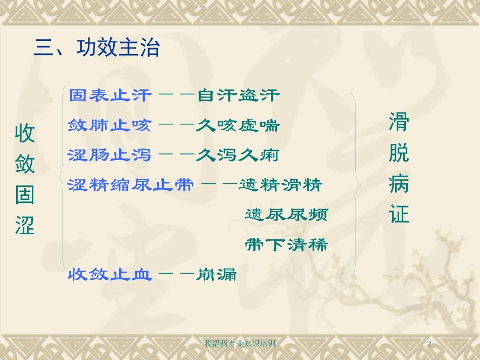 收涩药专业知识培训培训课件.pptx_第2页