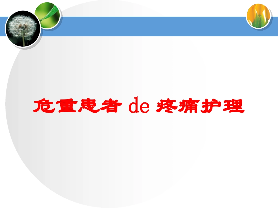 危重患者的疼痛护理培训课件.pptx_第1页