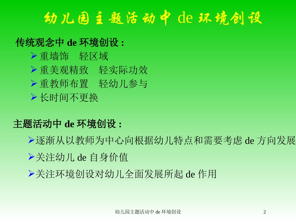 幼儿园主题活动中的环境创设培训课件.pptx_第2页