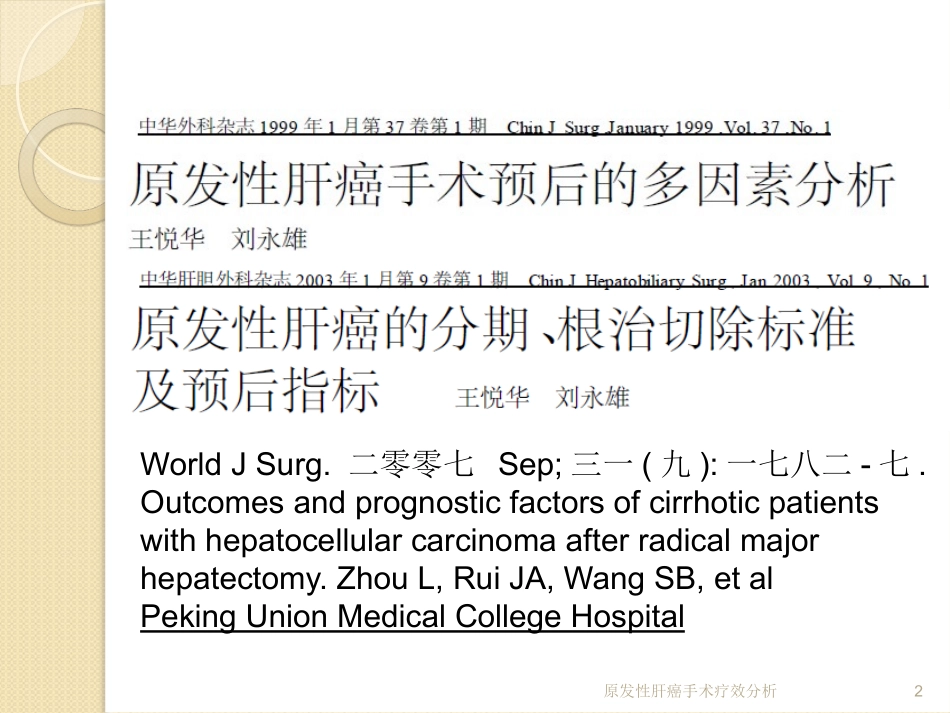 原发性肝癌手术疗效分析培训课件.pptx_第2页