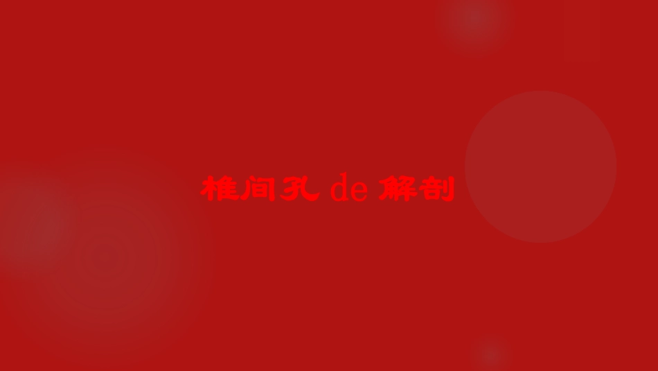 椎间孔的解剖培训课件.pptx_第1页
