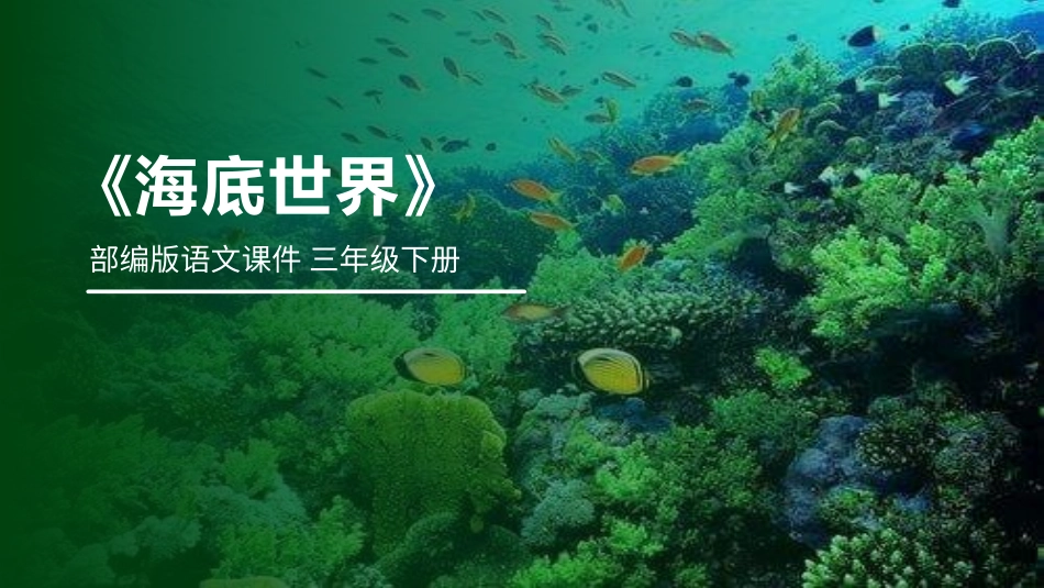部编版三年级下册语文《海底世界》PPT课件5.pptx_第1页