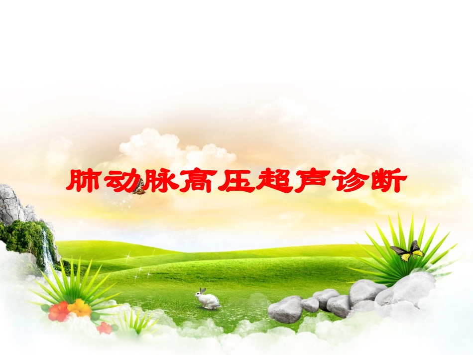 肺动脉高压超声诊断培训课件.pptx_第1页