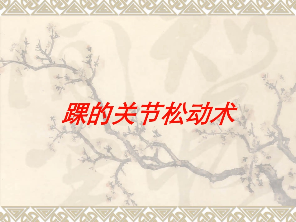 踝的关节松动术培训课件.pptx_第1页