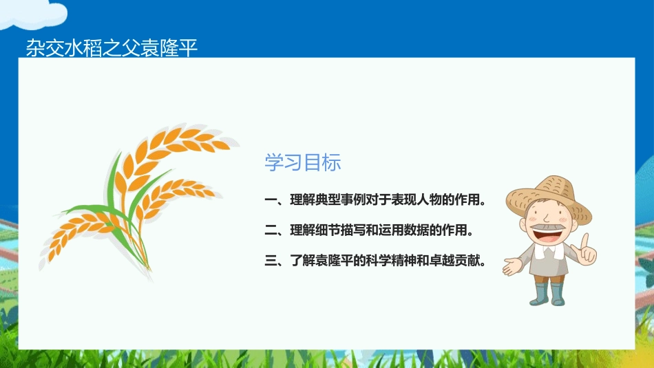 纪念杂交水稻之父袁隆平25.pptx_第3页