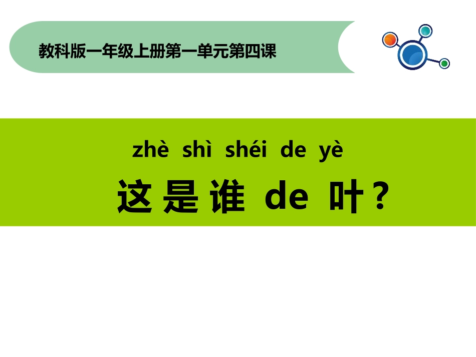 科版一年级科学上册《这是谁的叶_》教学课件7.pptx_第1页