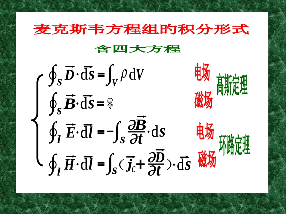 麦克斯韦方程的积分形式名师优质课赛课一等奖市公开课获奖课件.pptx_第3页