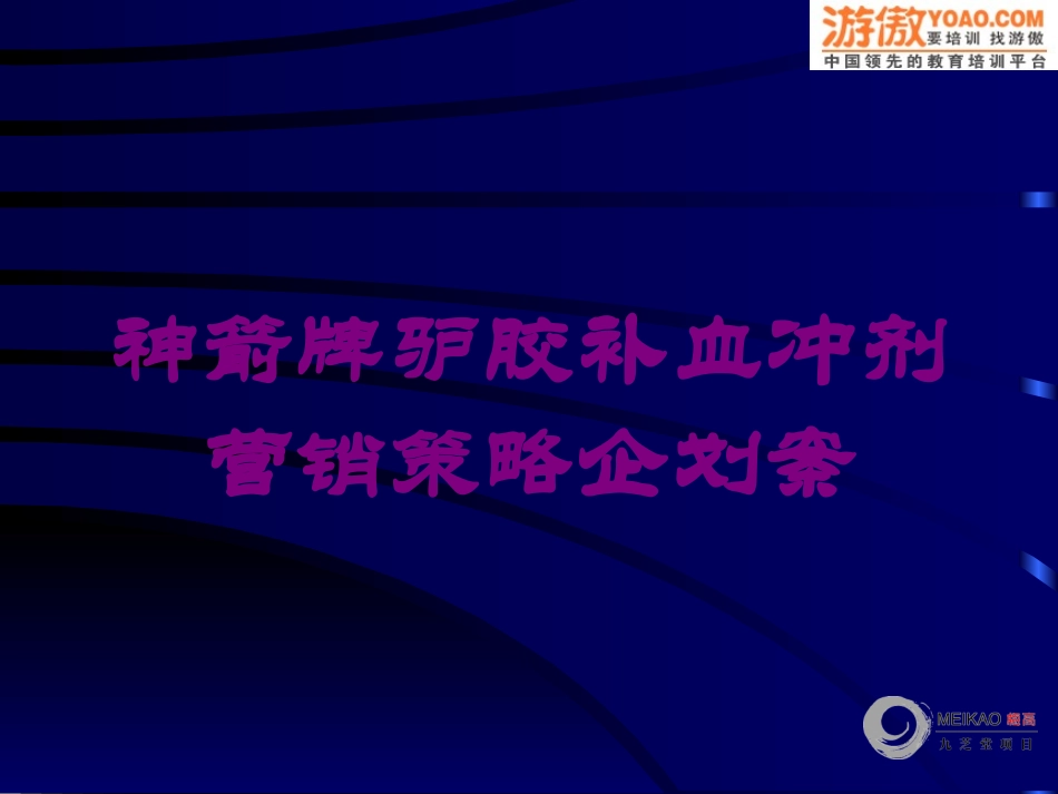 神箭牌驴胶补血冲剂营销策略企划案培训课件.pptx_第1页
