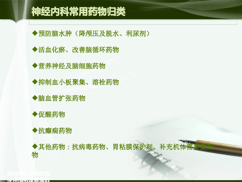 神经内科常用药物使用指引及健康教育培训课件.pptx_第2页