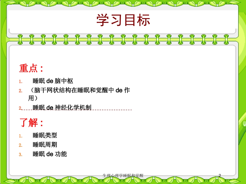 生理心理学睡眠和觉醒培训课件.pptx_第2页