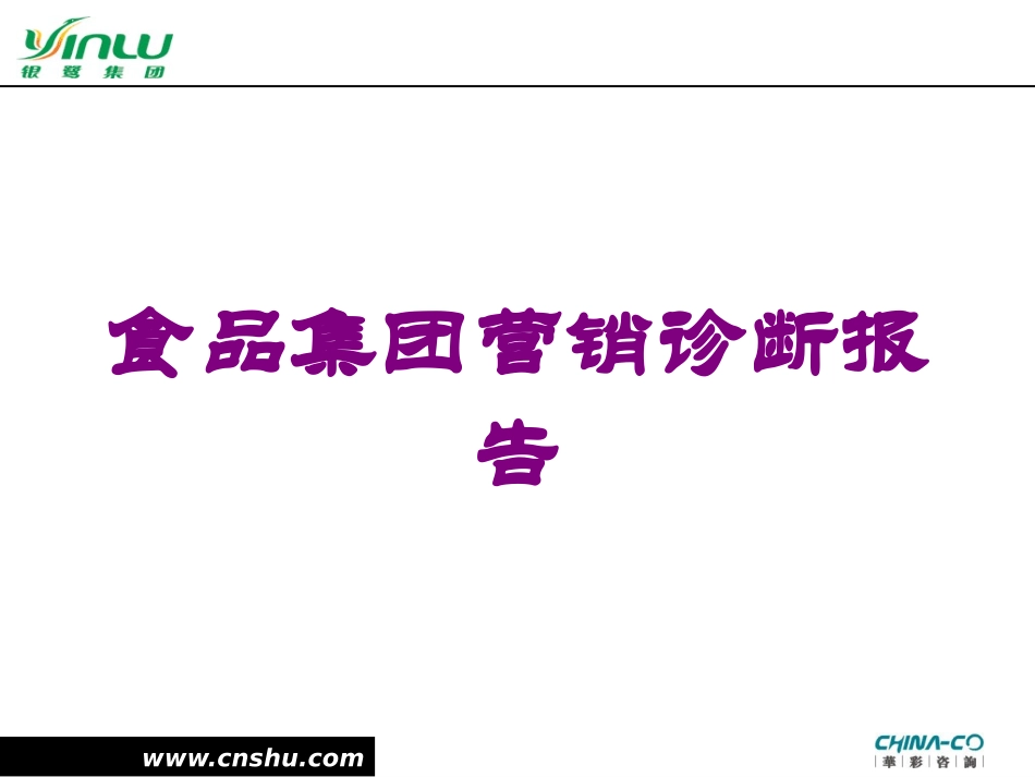 食品集团营销诊断报告培训课件.pptx_第1页