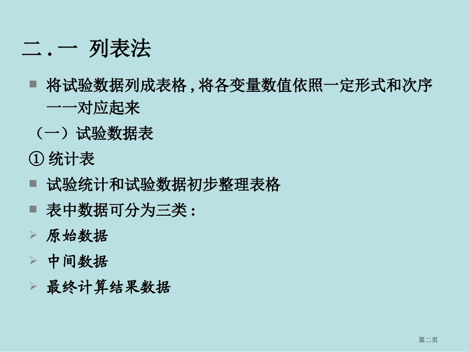 试验设计与数据处理教案第二版李云雁试验数据的表图表示名师优质课赛课一等奖市公开课获奖课件.pptx_第2页