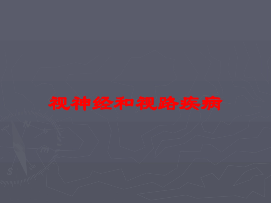 视神经和视路疾病培训课件.pptx_第1页