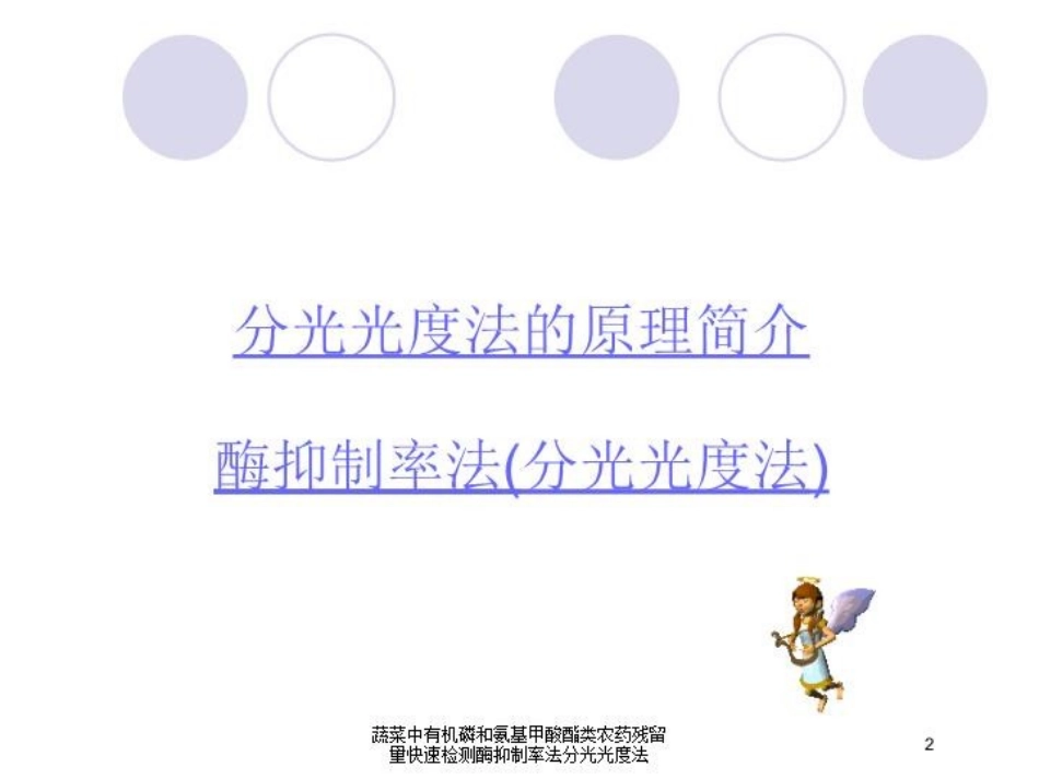 蔬菜中有机磷和氨基甲酸酯类农药残留量快速检测酶抑制率法分光光度法培训课件.pptx_第2页
