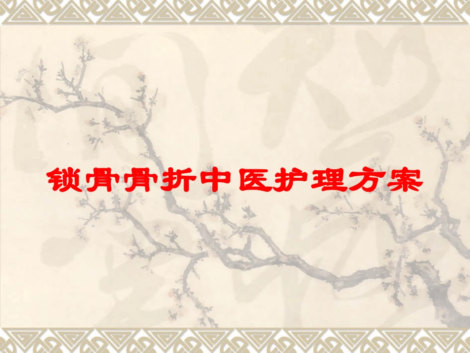 锁骨骨折中医护理方案培训课件.pptx_第1页