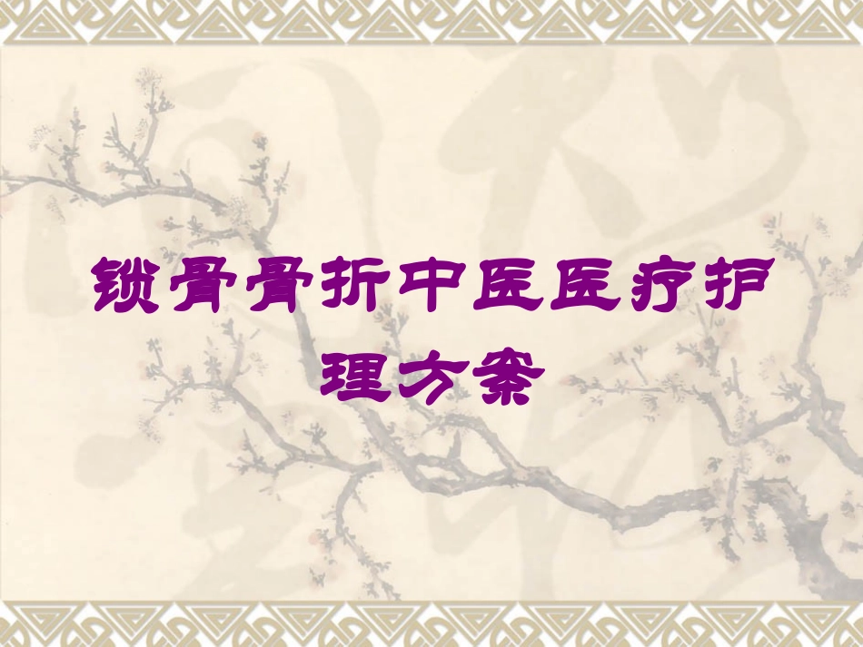 锁骨骨折中医医疗护理方案培训课件.pptx_第1页