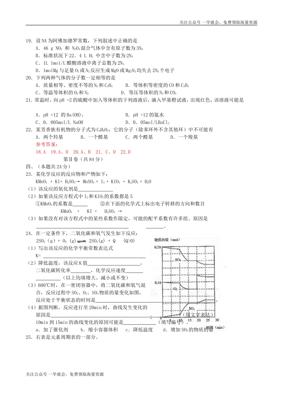 2004年上海高考化学真题及答案.doc_第3页