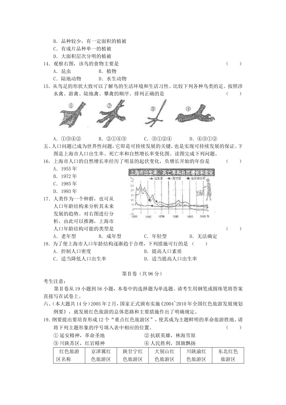 2005年上海高考理科综合真题及答案(1).doc_第3页