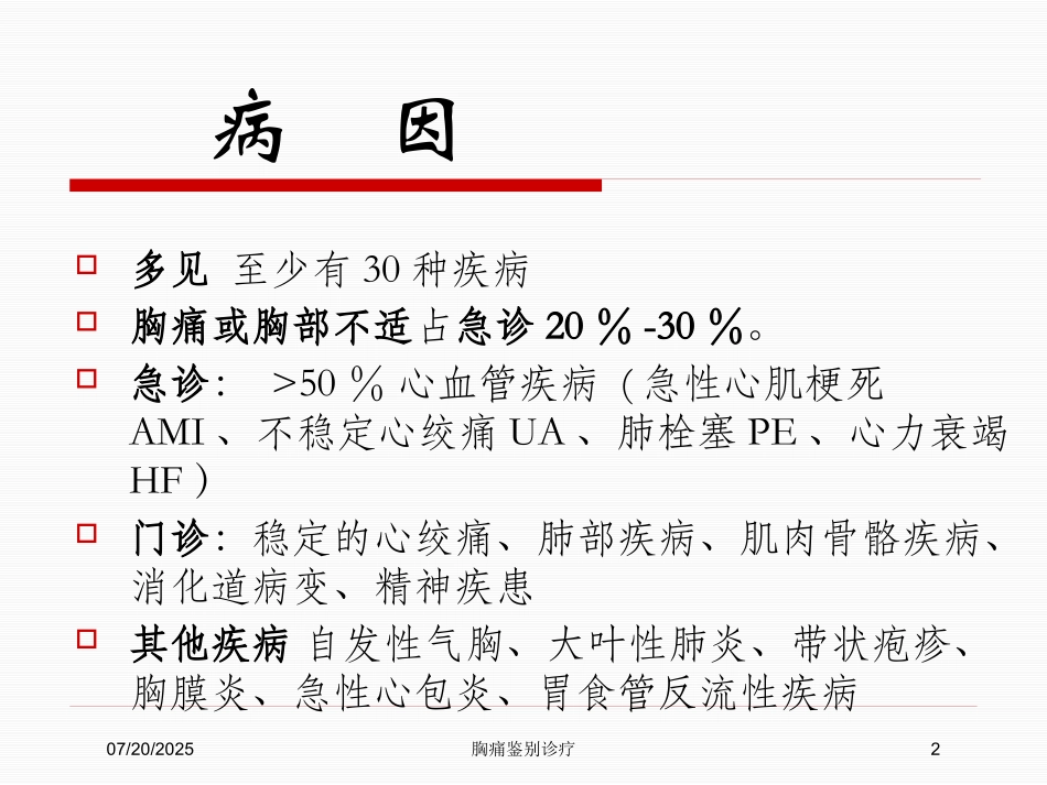 胸痛鉴别诊疗培训课件.pptx_第2页