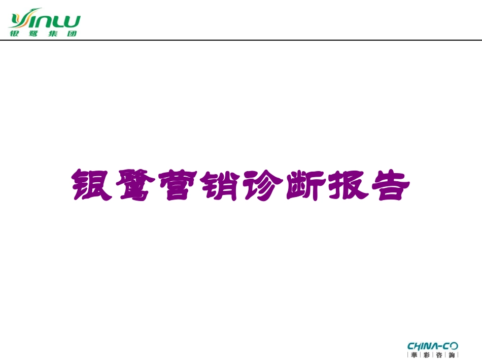 银鹭营销诊断报告培训课件.pptx_第1页