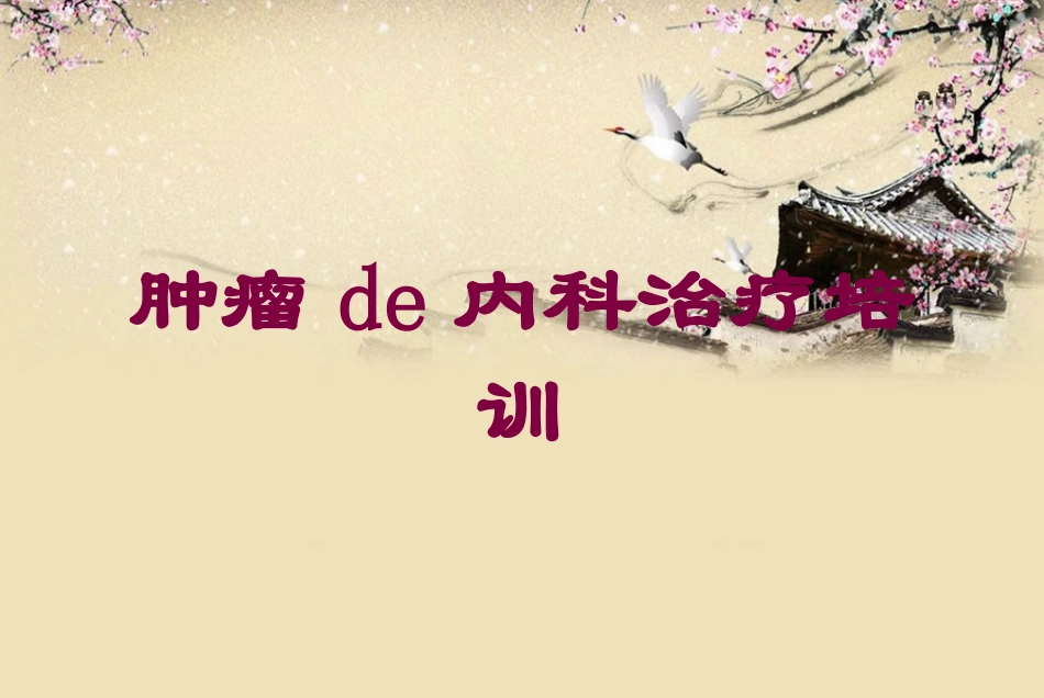 肿瘤的内科治疗培训培训课件.pptx_第1页