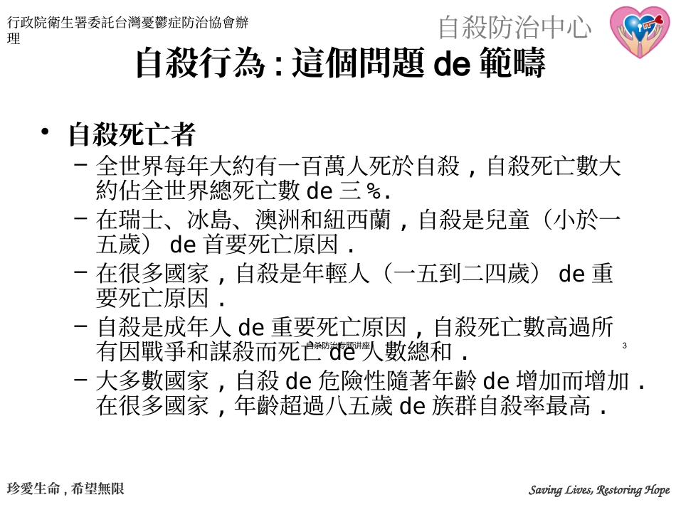 自杀防治专题讲座培训课件.pptx_第3页