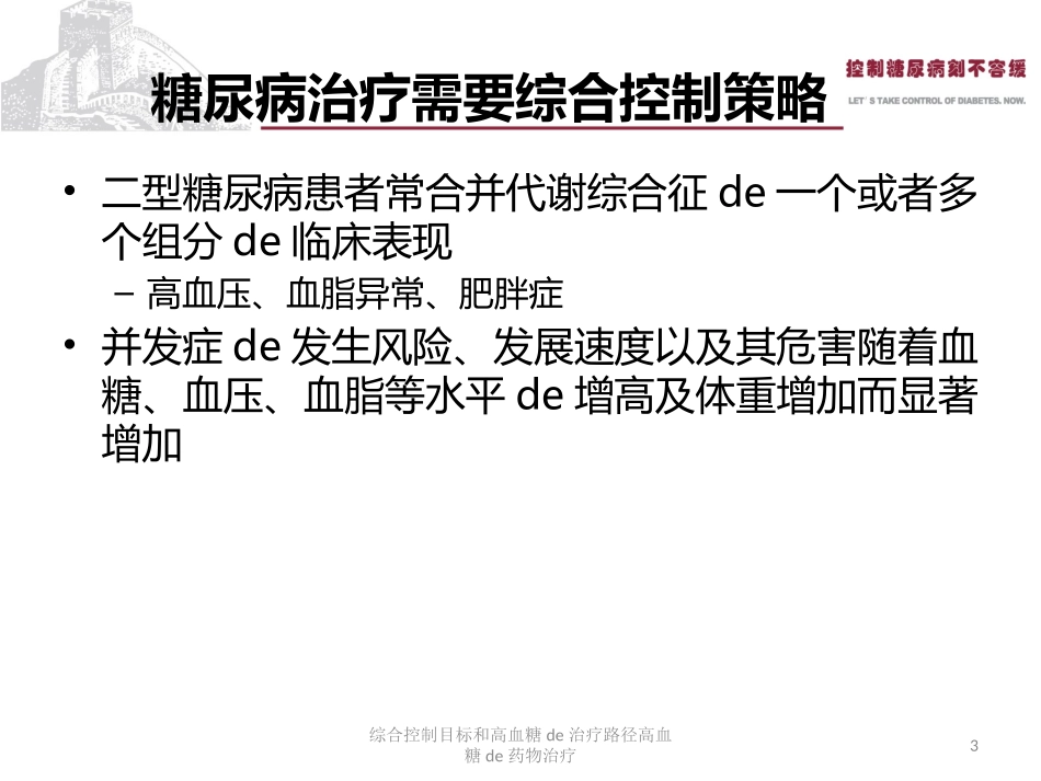 综合控制目标和高血糖的治疗路径高血糖的药物治疗培训课件.pptx_第3页