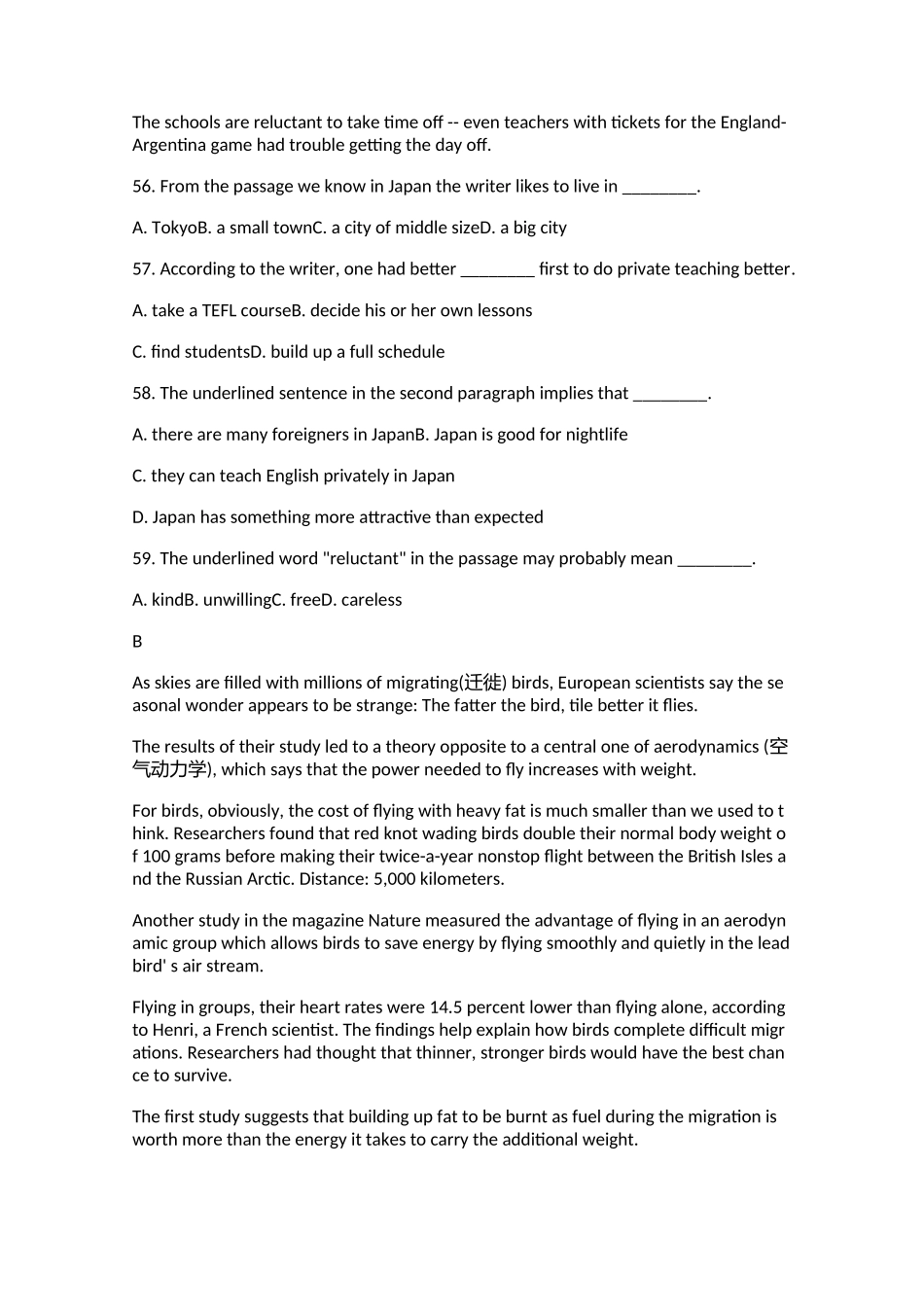 修订版2006高考英语试题（福建卷）2.doc.docx_第3页