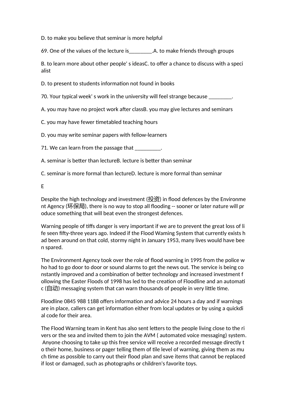修订版2006高考英语试题（福建卷）3.doc.docx_第3页